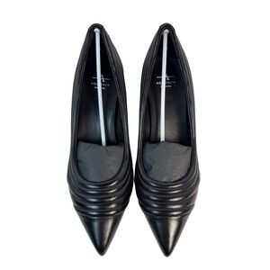 Aquatalia Mella Pumps Womens 8 Black Nappa Leather Leather Made in Italy